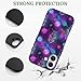 UTRSIFB Classic Protective Compatible for iPhone 17 Case Purple Galaxy Trippy Space Astronaut Art, Shockproof TPU with Wireless Charging Compatibility