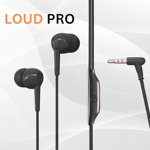 Image of LouudPro Wired in-Ear Earphones with HD Mic, Black