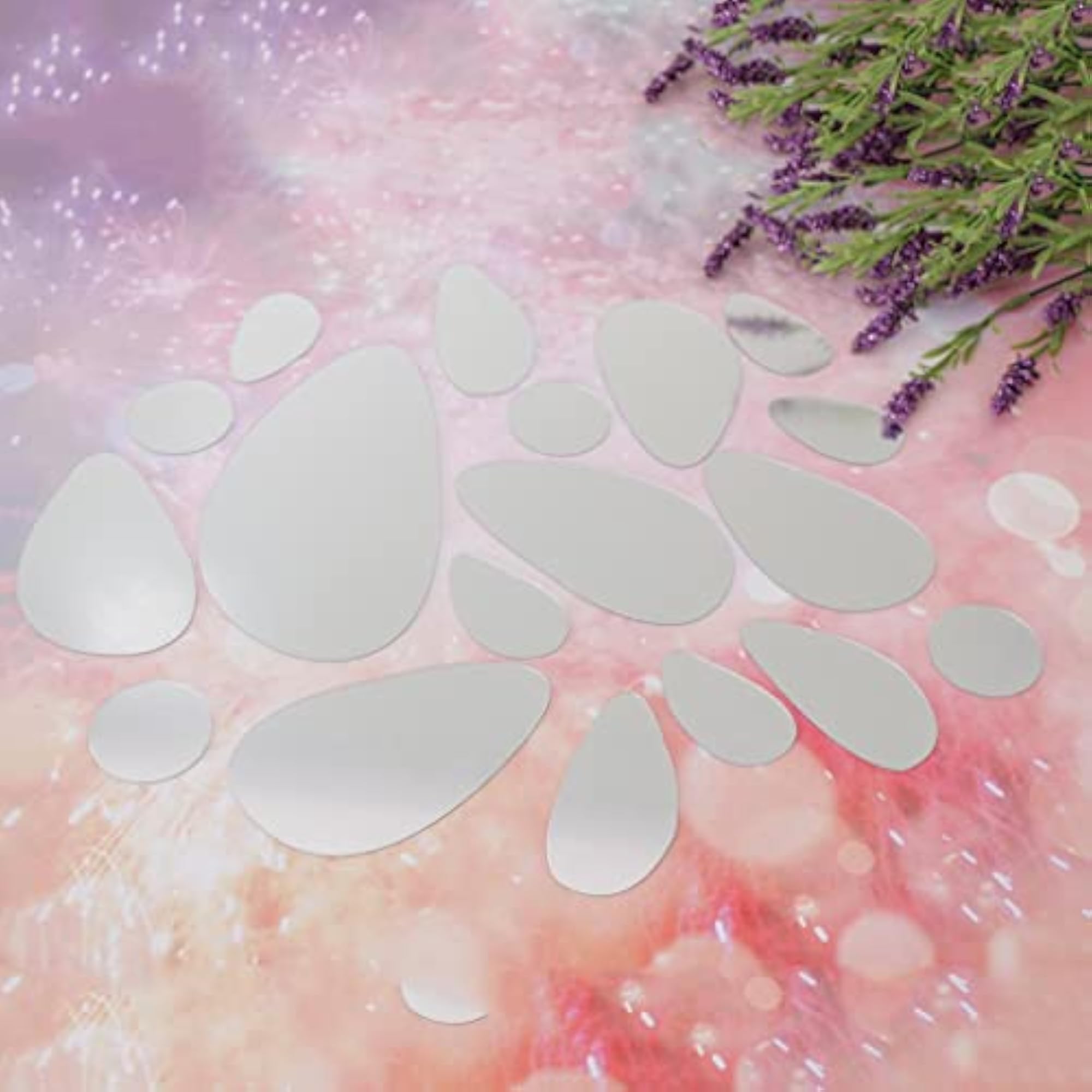 Cobblestone Shape 3D Wall Mirror Sticker