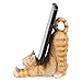 WHAT ON EARTH Cat Cell Phone Stand for Desk Cute Phone Holder for Desk Cat Desk Accessories for iPhone or Android, Orange Tabby