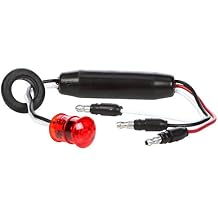 Truck-Lite 33203R Marker Clearance Light 33 Series, Dual Function, LED, Red Round, 1 Diodes, P2, Black Rubber Grommet, Hardwired, 180 Bullet Terminal, 12V, Kit