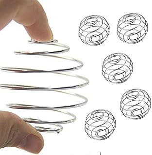MEETOZ Shaker Balls, 5Pcs Protein Milkshake Whisk, Stainless Steel Spring Ball Mixing Wire Whisk Ball for Shaker,Drinking Bottle Cup