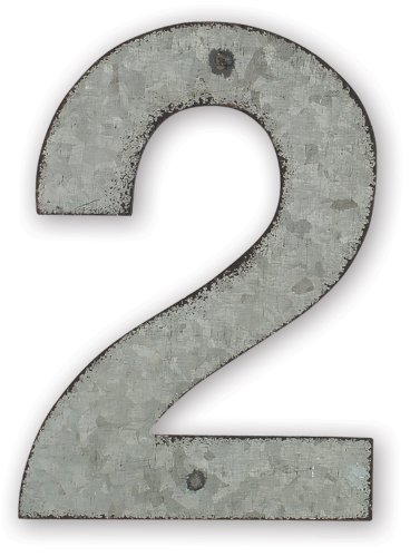 Sunset Vista Design Studios Magnetic Sign 4-Inch Metal Address Tile, Number 2
