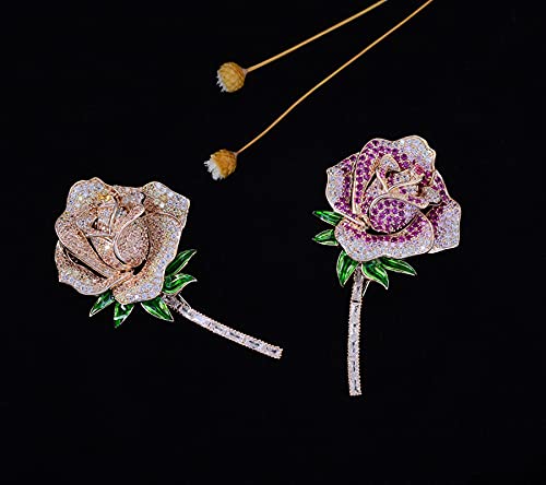 Broche en Zircon AAA sous forme de fleur comme cadeau d'anniversaire idéal