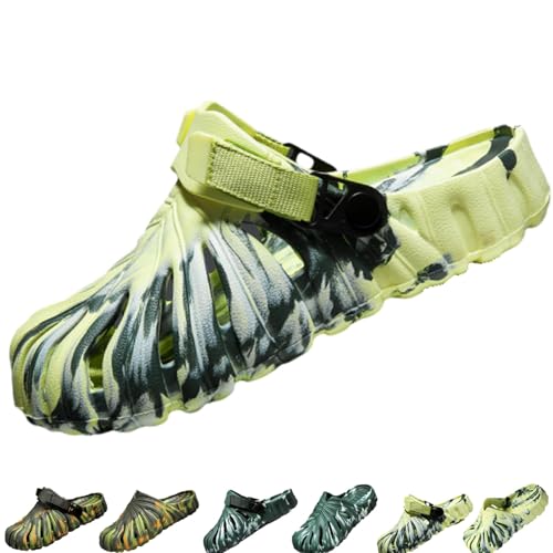 Image of Monstera Slippers, Variegated Monstera Shoes, Non-Slip Soft Lightweight Bathroom Slides Unisex