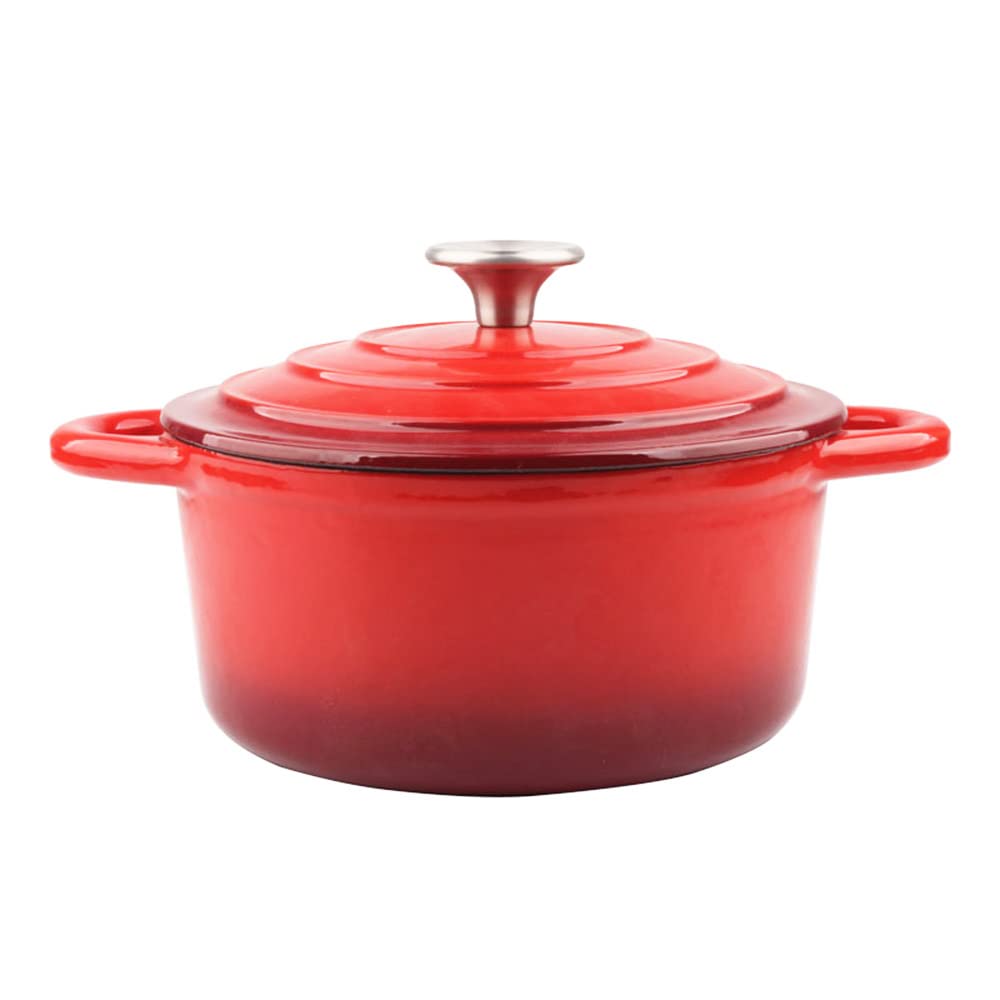 V A V Healthy and Safe, Enameled Cast Iron Dutch Oven, 3 – Quart - Red