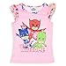 PJ Masks Toddler Girls' Gekko Catboy Owlette Team Awesome Sleep Pajama Sleep Set Shorts (4T) Pink