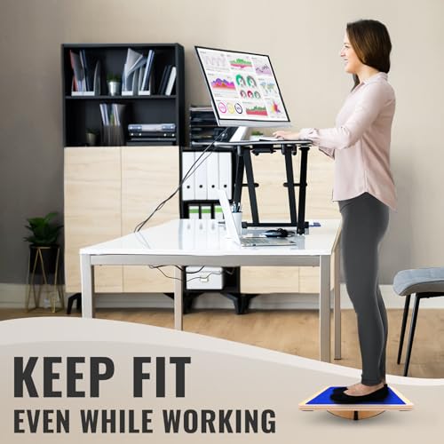 Image of Balance Board Professional Wobble Board for Adults Anti-Slip 350LBS Balance Boards for Physical Therapy Standing Desk Core Strength Wooden Balance Board Rocker Board