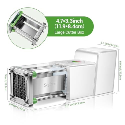 Potato Chipper Electric, Sopito Professional Chip Cutter