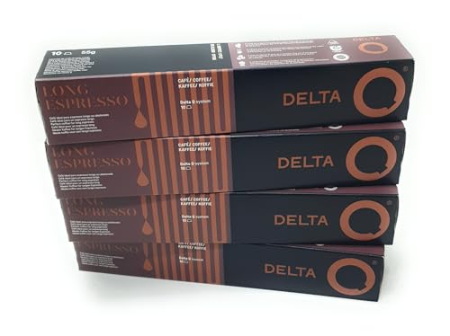 Krider - Selección Intensidad 16 - Cápsulas Café Molido Long Espresso - Compatible con Cafeteras Delta Q - con Notas Chocolate y Nueces Tostadas - Molido Natural - 40 Cápsulas, 220g