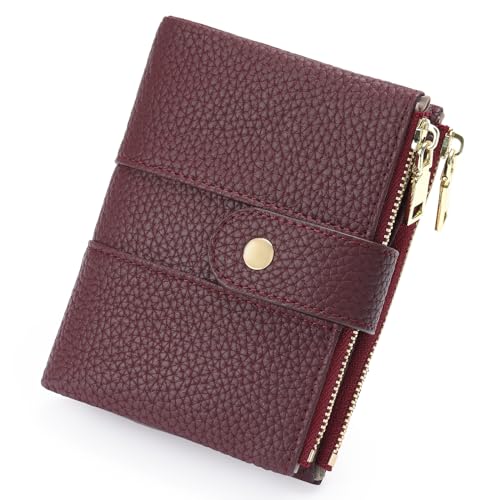 Image of GOIACII Small Wallet for Women with Double Zipper Pocket RFID Blocking Ladies Wallet Leather