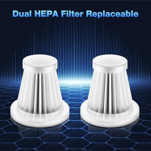 Opinta Mini Vacuum Cleaner for Car with 2 Pcs Filter, 3 in1 Wireless Handheld Car Vacuum Rechargeable 8000PA High Power, Keyboard Vacuum & Air Blower & Hand Pump for Home & Office, Inflate SwimRing