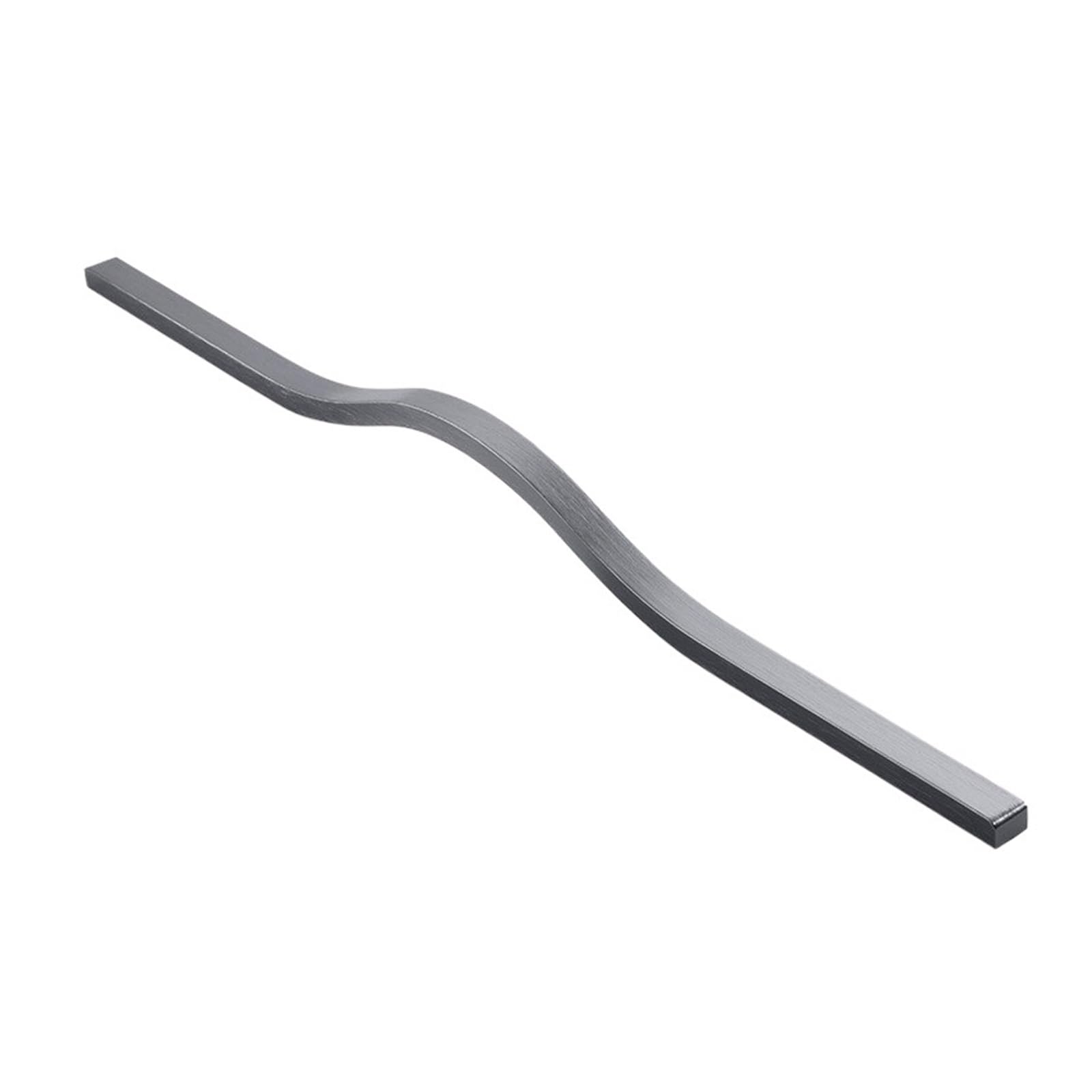 Tiradores de Muebles de Cocina 15 manijas simples de aleación aluminio negras for puertas gabinetes muebles(Brushed grey 320mm)