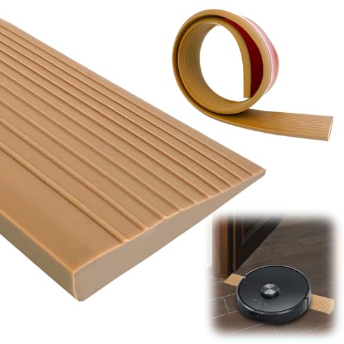 Rampa de umbral de puerta de 90 x 5 x 1 cm, rampa de umbral de PVC, superficie antideslizante, rampa de goma, rampa de umbral, para andador o scooter eléctrico, silla de ruedas, cochecito