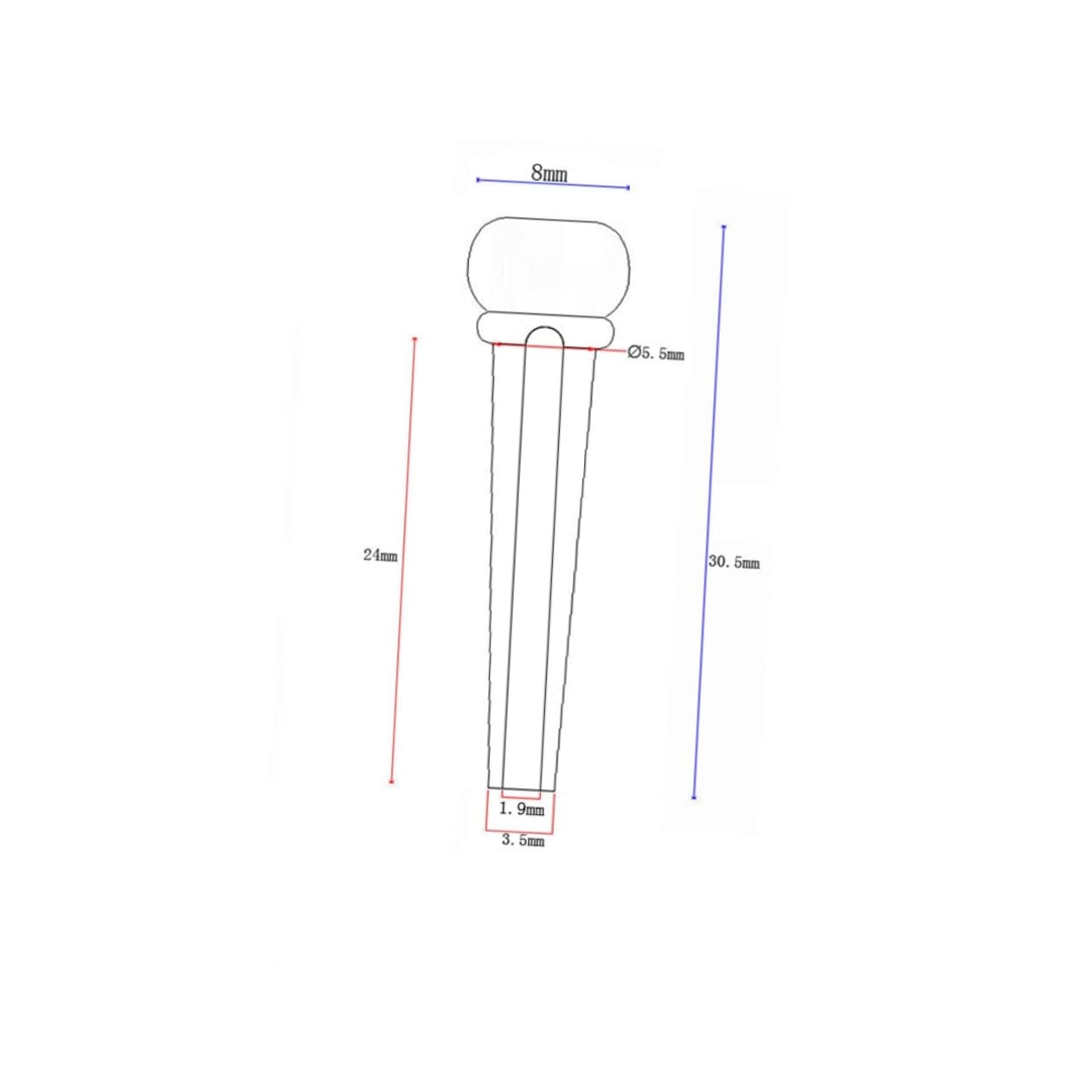 Toddmomy 6 Pcs Acoustic Guitar Bridge Nut Rosewood Guitar Bridge Pins String Pegs