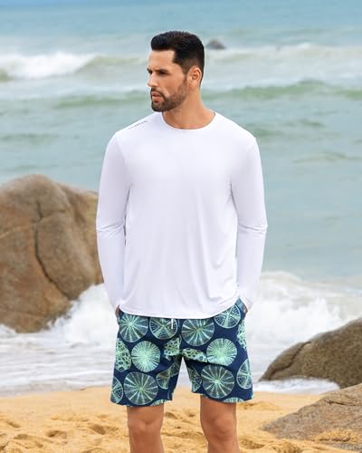 Angel season Men's Rash Guard Shirts UPF 50+ Long Sleeve Swim Shirts Quick Dry UV Sun Protection Lightweight2