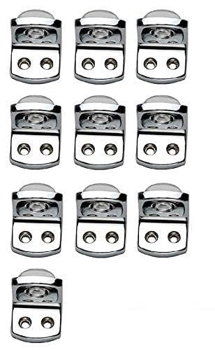 L Shape Right Angle Glass Panel Shelf Clamp Holder Bracket Support Clip (Material :Stainless Steel) (Double Shelf Button Pack of 20)-image-6