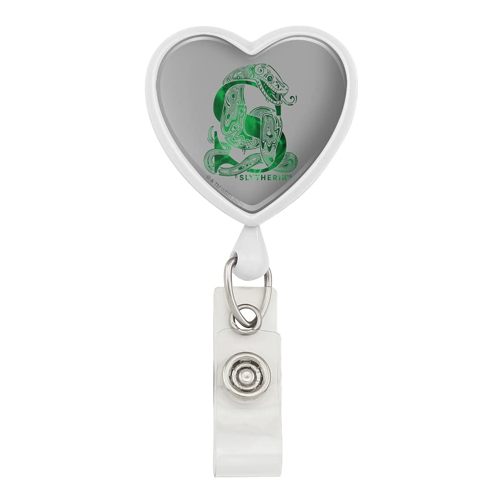 Harry Potter Slytherin S Heart Lanyard Retractable Reel Badge ID Card Holder
