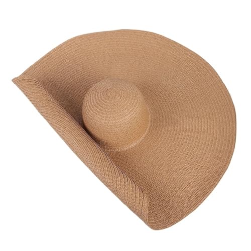 Chapeau de paille pliable surdimensionné à large bord classique