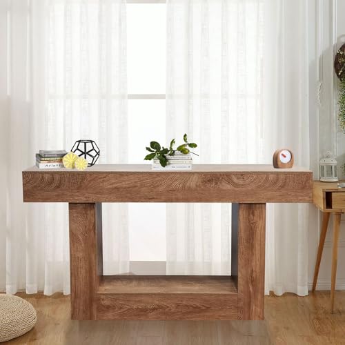 Garvee 63" Long Console Table for Entryway, Wood Rectangular Sofa Table Behind The Couch, Farmhouse Entryway Tables for Entrance, Hallway, Living Room, Foyer