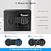 Bonsaii Safe Box with Electronic Keypad, Steel Security Lock Box with Key, 0.23 Cubic Feet, 9.06