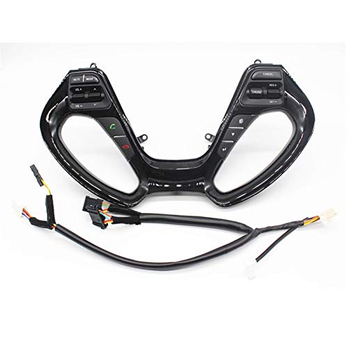 KCSAC Ajuste para KIA FORTE/CERATO K3 / K3S CAR 2014 2015 2016 Botones de volantes multifunción Botones de crucero con botón Bluetooth (Color : Piano black)
