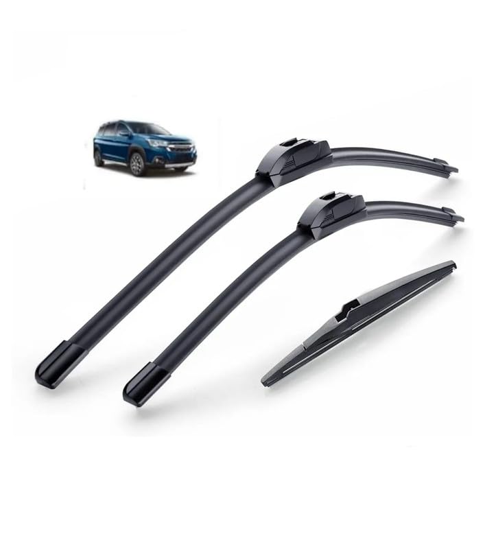 Image of AWB 24 inch+16 inch Frameless /Soft Wiper Blades with 10 inch Rear Specific Wiper Blade Replacement Set for Maruti XL6 (Set of 3)