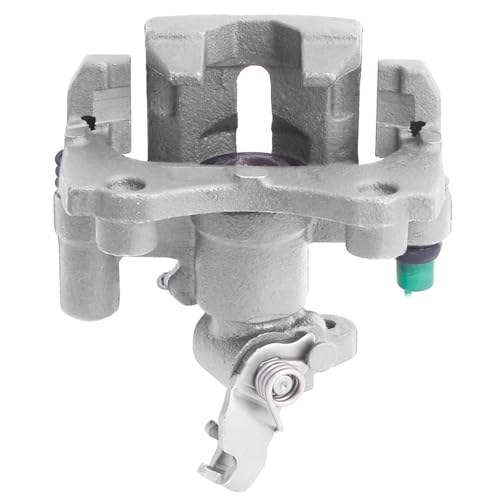 Image of Detroit Axle - Rear Right Brake Caliper for Ford 1991-1996 Escort | Mercury Tracer 1990-1993 Mazda 323 1990-1994 Protege, Passenger Side Disc Brake Caliper with Bracket Replacement