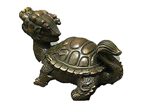 Statue Dragon Tortue Bronze FengShui, Cadeau Idéal de Longévité et Protection