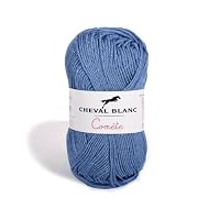 Fil à tricoter - CHEVAL BLANC - COMETE - 48% acrylique - 47% coton - 5