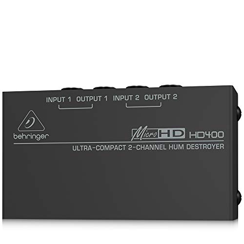 Behringer MicroHD HD400 Ultra-Compact 2-Channel Hum Destroyer - Thumbnail 4