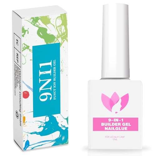 12ml Colle Faux Ongle 9 en 1,Colle à Ongles,Extra Forte RapideColle Faux L'ongle avec Pinceau,Longue Duré ColleCapsule Onglerie,Professionnels Bond Nail,Nail Bond Super Forte Pour Réparer