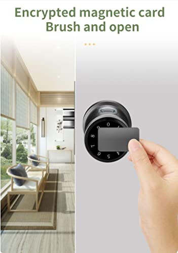 Image of Escozor RFK02 Smart Knob Digital Keyless Fingerprint Lock for Bedroom & Office with Password,Smart Card,Mechanical Keys & Bluetooth Mobile App Control