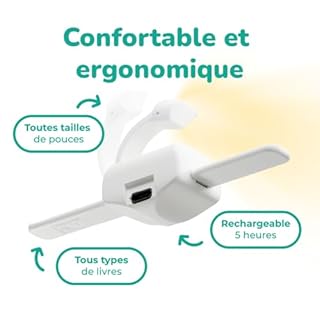 lizia - Liseuse/Lampe de Lecture - Blanc - Made in France - Lumière Discrète - Invention Médaillée au Concours Lépine