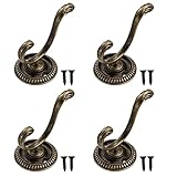 👒 Ganchos retro decorativos: los patrones retro y las bases redondas añaden un sentido artístico a su hogar. Los antiguos percheros de bronce instalados en la pared tienen un aspecto noble y son adecuados para todos los estilos decorativos.