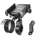 Produktbild iMESTOU Motorrad Telefonhalter mit USB-Ladegerät Lenker/Rückansicht Spiegel Mobiltelefonmontage Schnellladung wasserdicht für 3,5 "-6.8" Smartphones Compatible with Samsung iPhone Phones