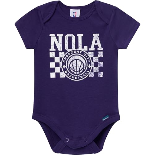 Image of Gerber Baby NBA Boys & Girls 2-Pack Short Sleeve Onesie Bodysuits