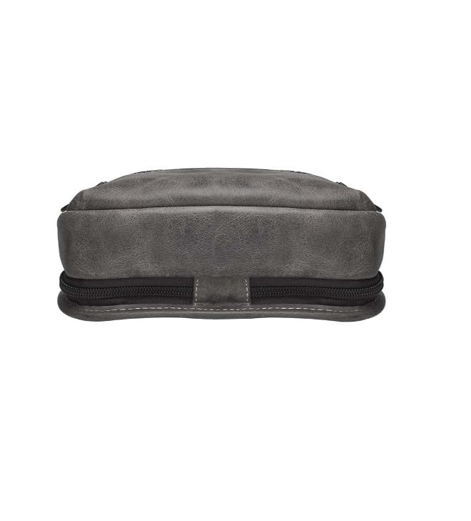 Gun Tote'n Mamas Leather Crossbody Sling Bag,Distressed Buffalo, Grey, Gray4