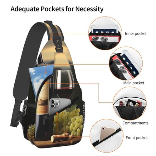 Mochila tipo bandolera cruzada para día en negro miniatura 4