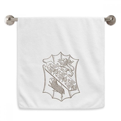 Serviette débarbouillette mouton noir baroque blanc 13x29 inch