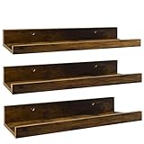 Amazon Brand - Umi Rustikal Wandregal Holz, Schweberegal 3 Stück Set 40x14 cm für Bad, Küche, Wohnzimmer und Eingangsbereich
