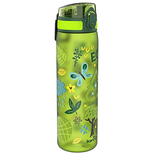 Ion8 Lekbestendige slanke waterfles, BPA 600ml, Ecologie