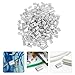 PRETYZOOM 200pcs Aluminum Crimping Loop Sleeves Double Barrel Ferrule 2.5mm M2 Wire Rope Cable Crimp Clips for Industrial Rigging and Wiring Projects