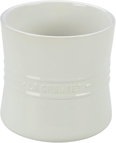 Le Creuset Stoneware - Vasija para utensilios, 2 12 cuartos de galón, Blanco