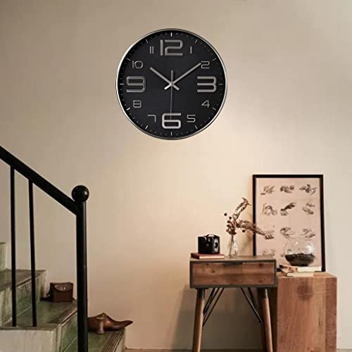 Newmind Relógio de parede grande industrial de 30cm, bateria interna, quarto, sala de, escritório, s
