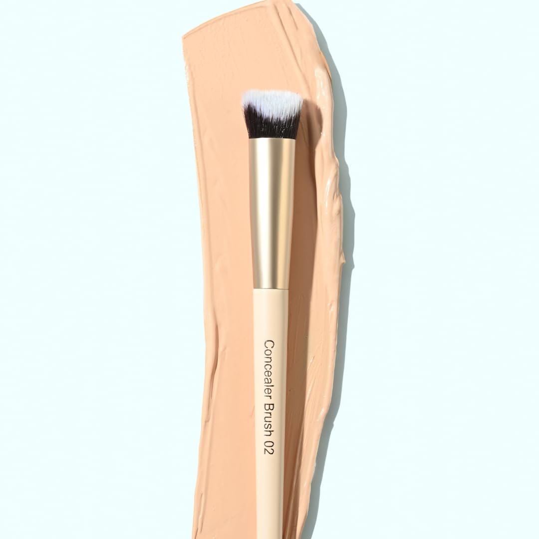 Milagro Beauty Concealer Brush 02 – For Cream & Liquid Foundation, Nose Contour, Highlighting & Precise Undereye Coverage, Small Tapered Brush, Smooth Blending, Vegan & Cruelty-Free 3