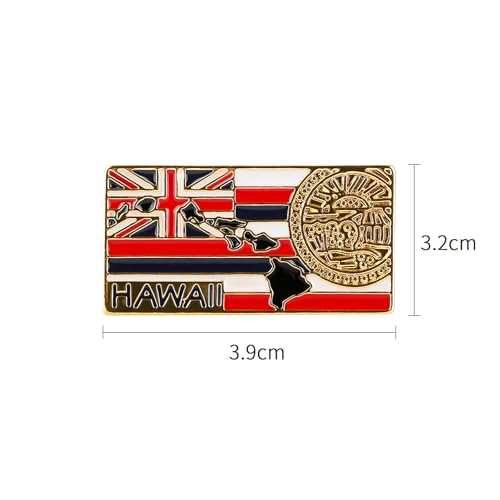 Image of State Shaped Map Lapel Metal Pin Enamel Brooch Keepsake Beautifully Designed for Backpack Hat