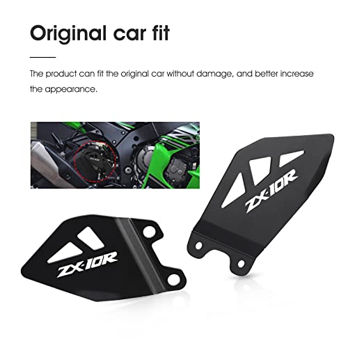 Motorcycle Foot Peg Heel Plates Guard For Zx-10R Zx10R 2011-2021 For Zx-10Rr Zx10Rr 2017-2020 Black #TOP4