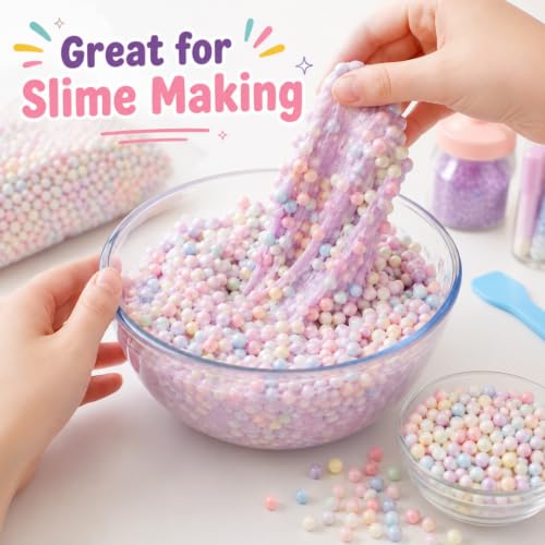 Image of Wanna Party Multicolour Mini Foam Balls Pack, Pastel Foam Beads for Pinata Fillers, Goodie Bags, Return Gifts, Slime Making, Art & Craft Projects and Gift Packing