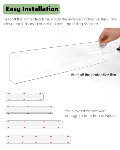 Panel transparente protector de huecos sin perforación para escaleras 6